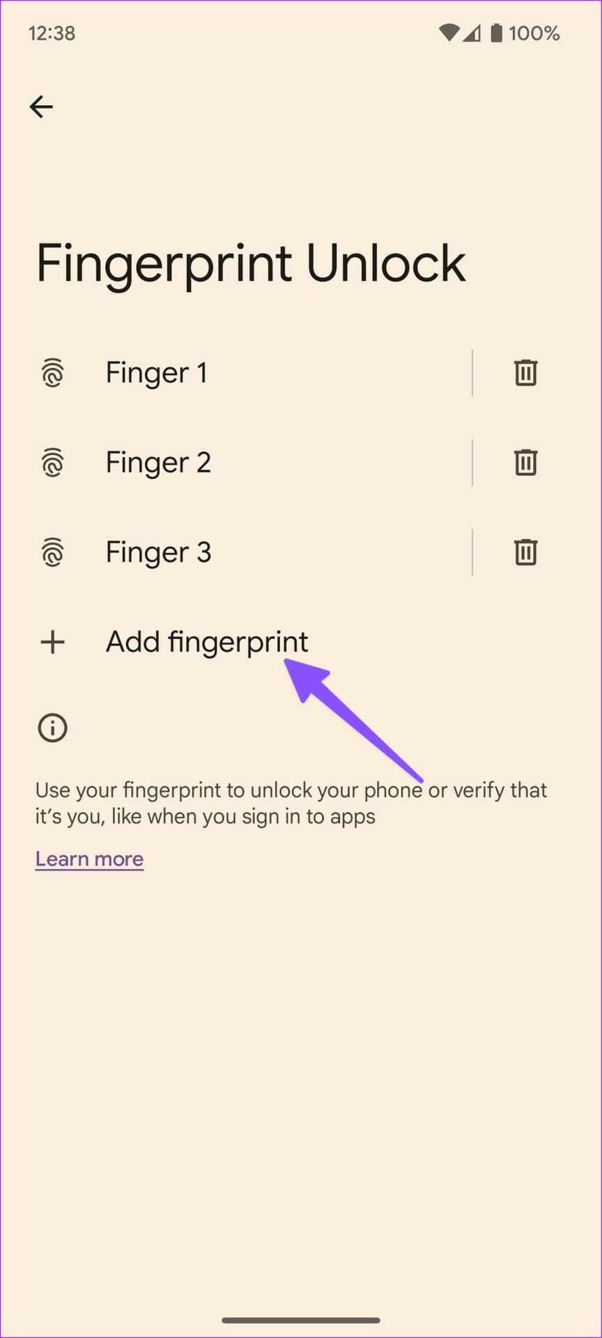add fingerprint