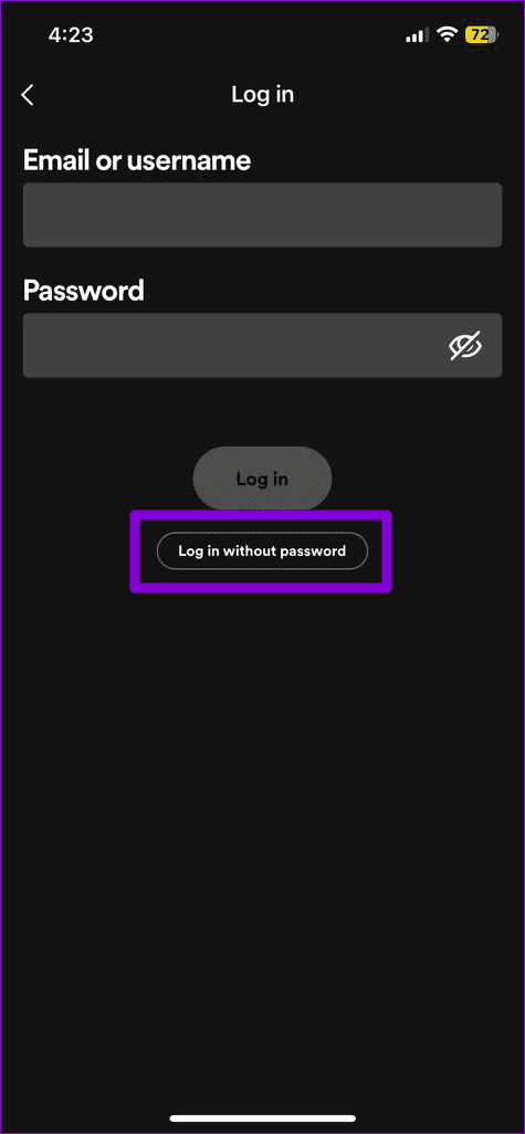 Log Into the Spotify App Without Password on iPhone