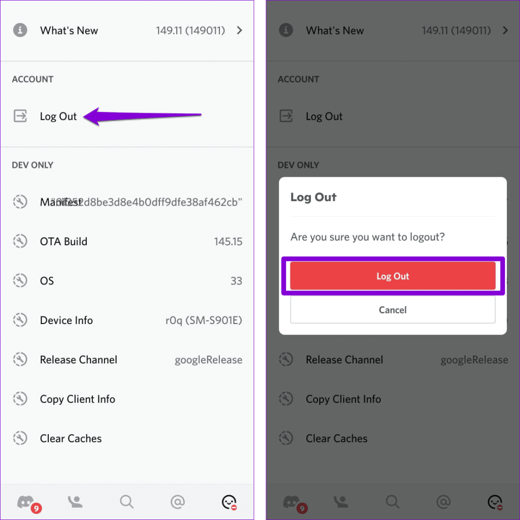 Log Out of Discord on Mobile App