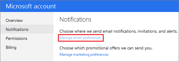 Ms Account Notifications