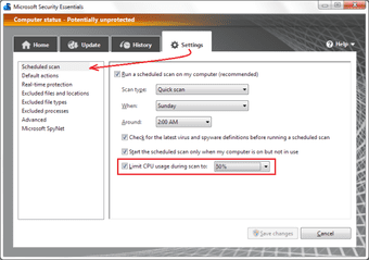 Mse Cpu Usage Setting