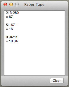 Mac Calculator Paper Tape