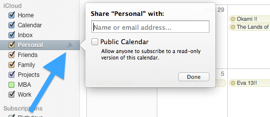 Mac Sharing A Calendar