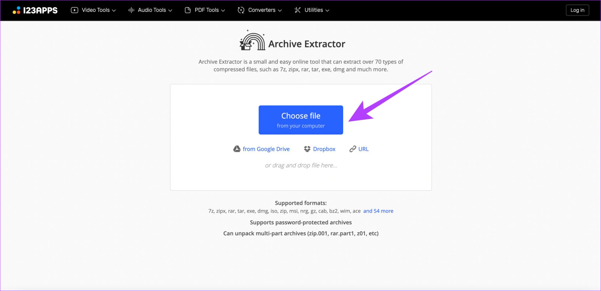 Choose file button