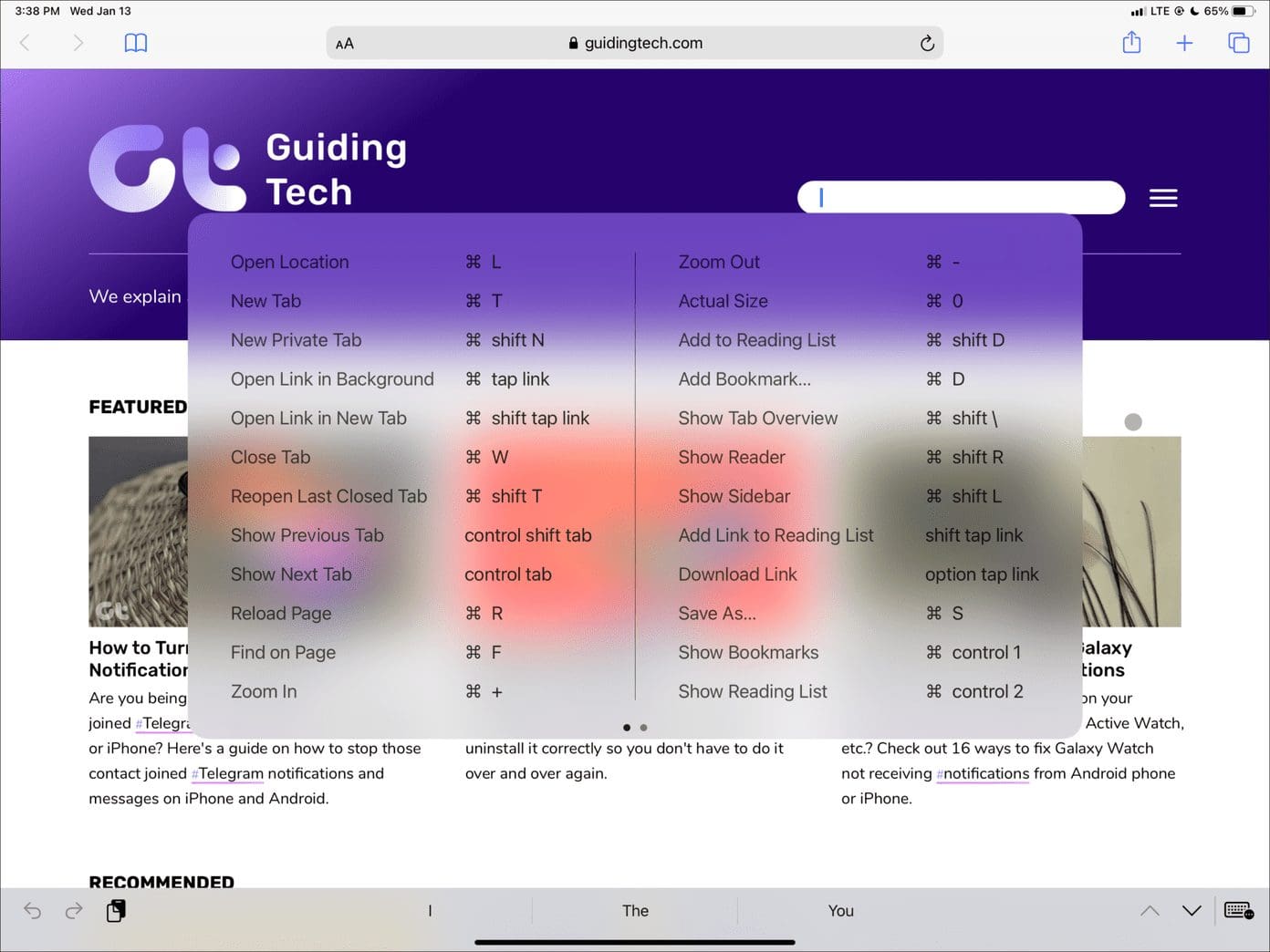Magic Keyboard Shortcuts for the i Pad 5