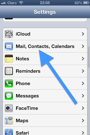 Mail Contacts Calendars