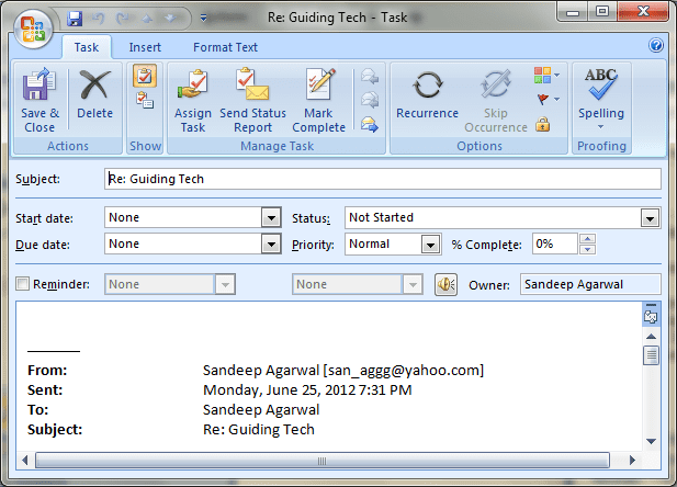 Mail Task