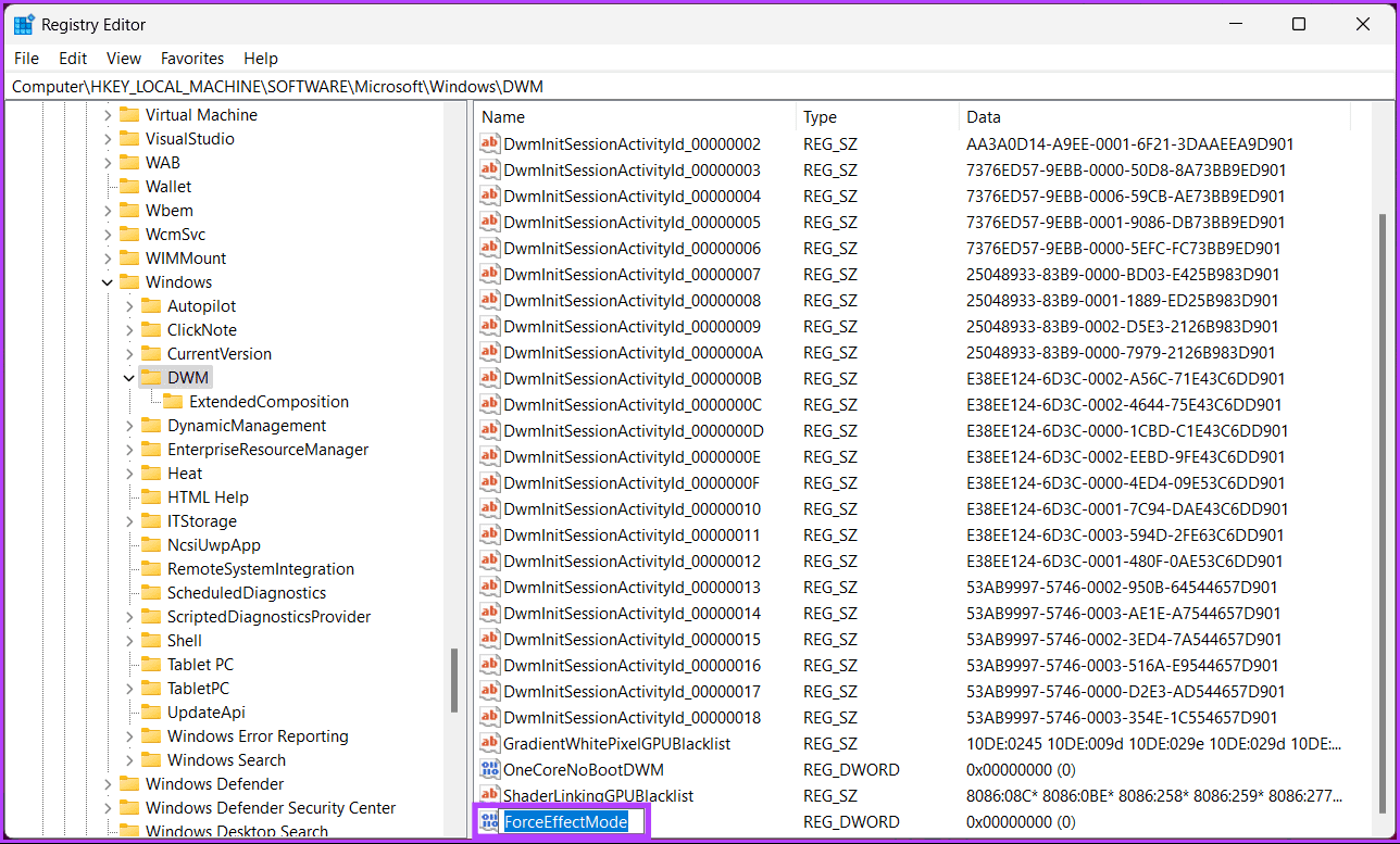 name to 'ForceEffectMode'