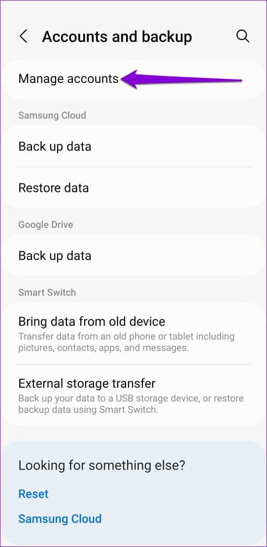 Manage Accounts on Android