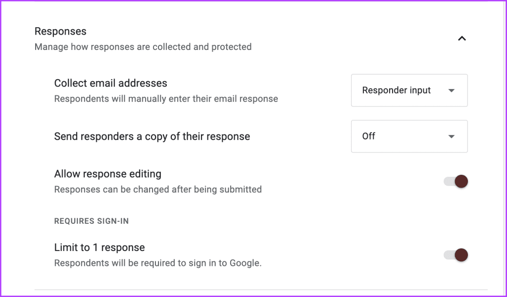 Toggle on or off settings as per preference