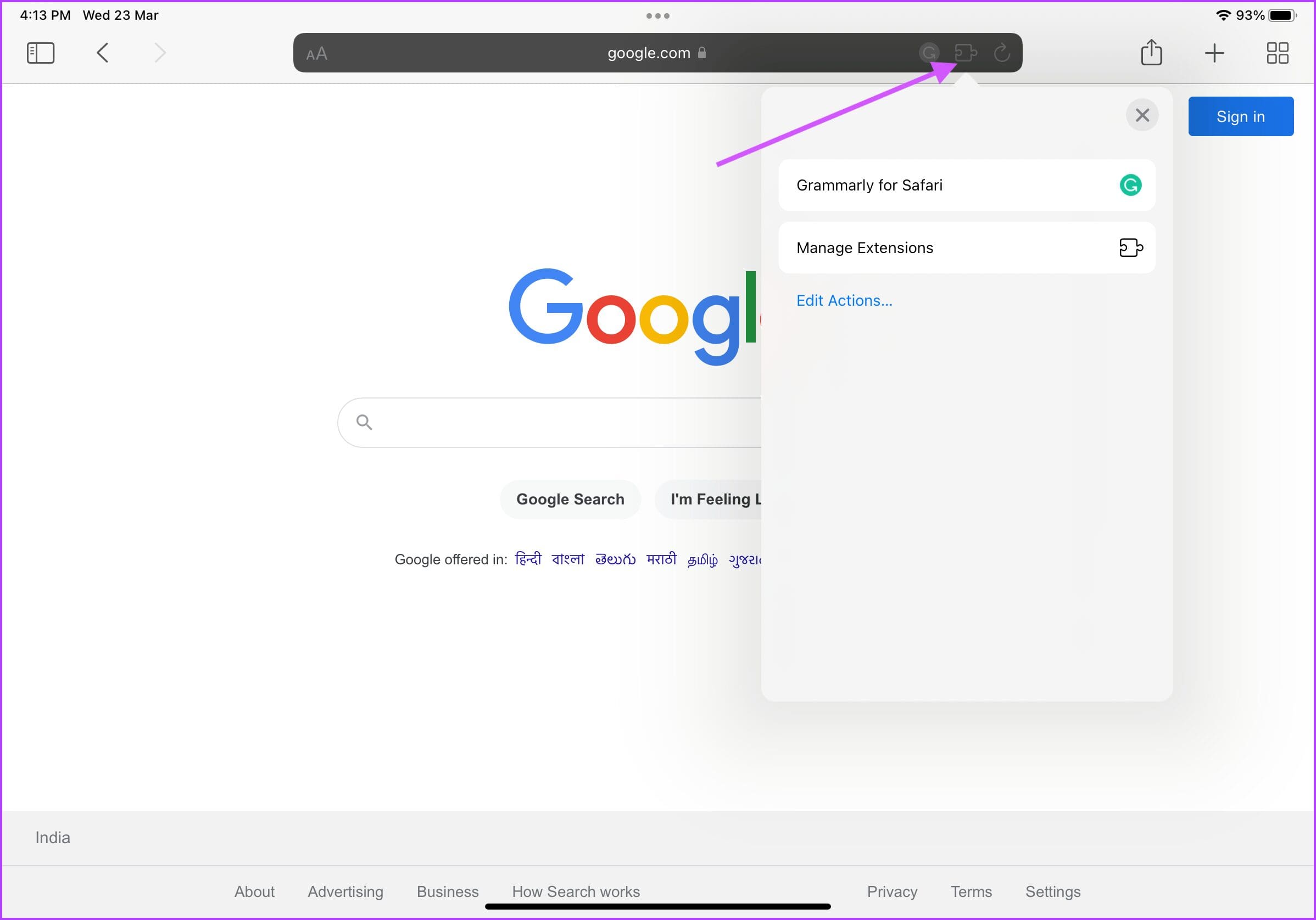 Manage Safari Extension Settings 4