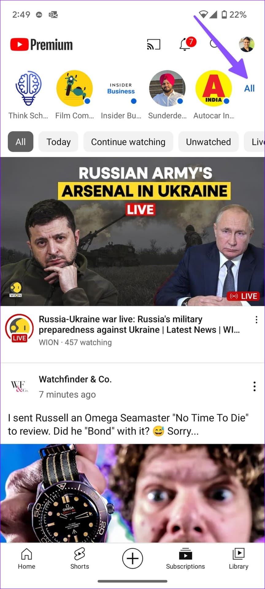 Open all subscriptions