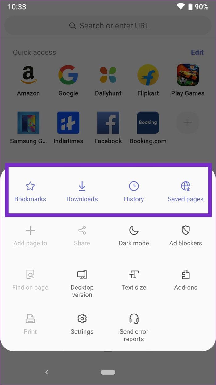 Menu Options On Samsung