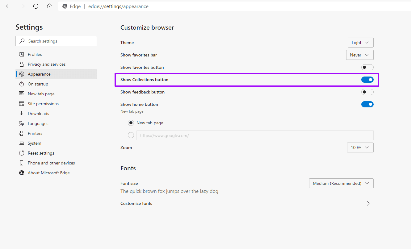 Microsoft Edge Chromium Collections 2