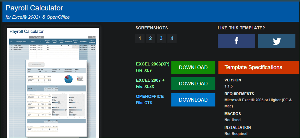 Microsoft Excel Templates for Payroll Management 3