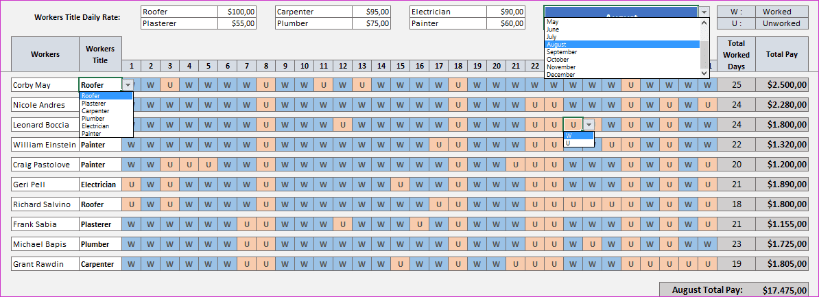 Microsoft Excel Templates for Payroll Management 4
