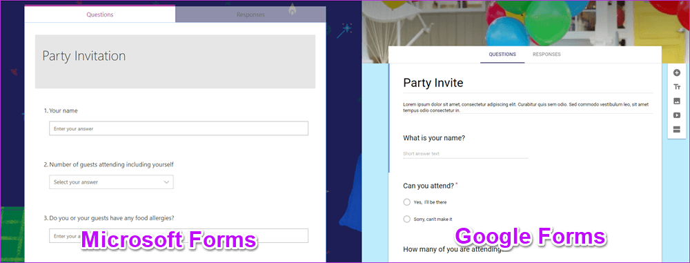 Microsoft Forms Vs Google Forms