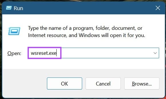 Type the command and press enter
