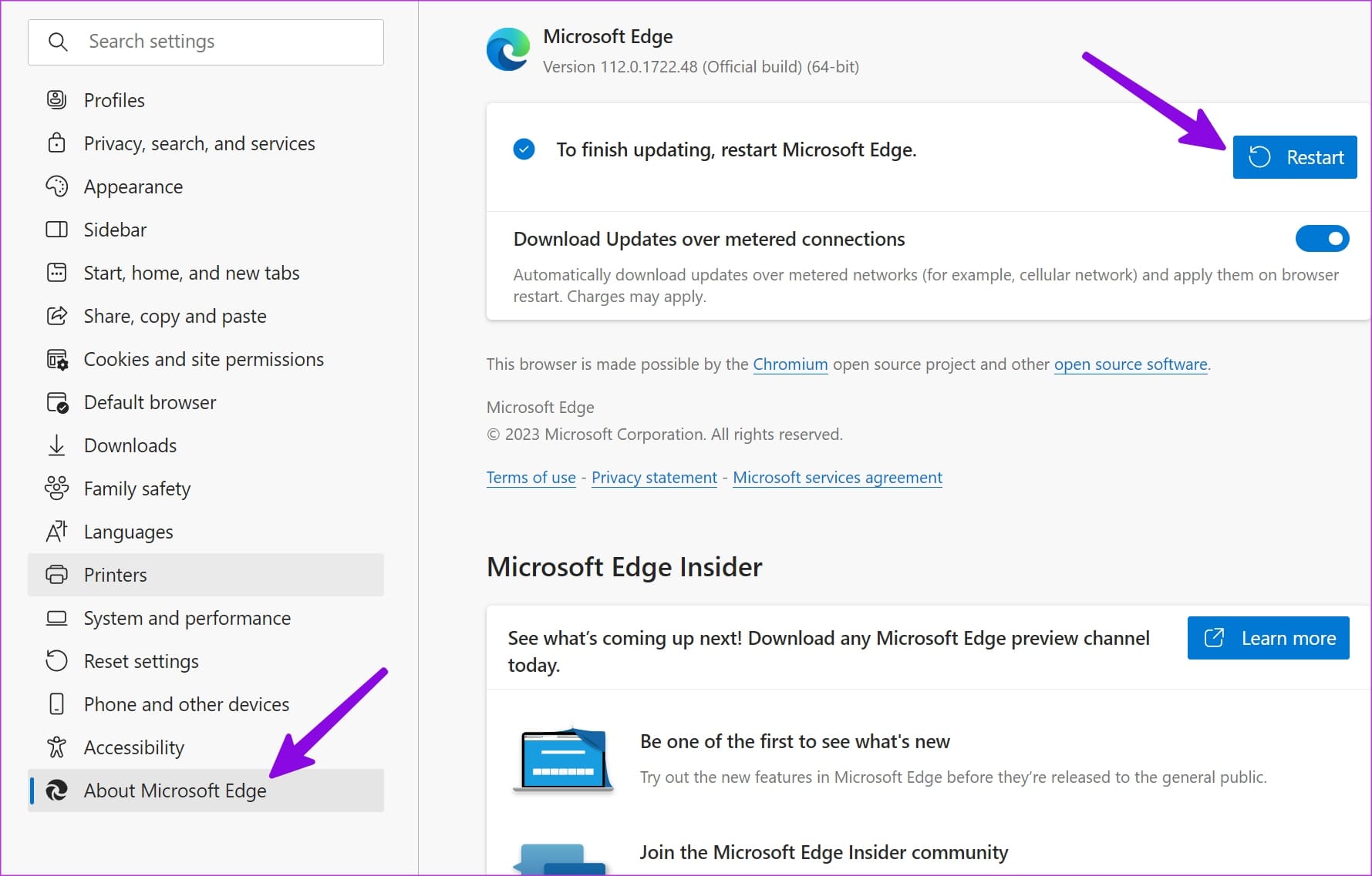 Update Microsoft Edge