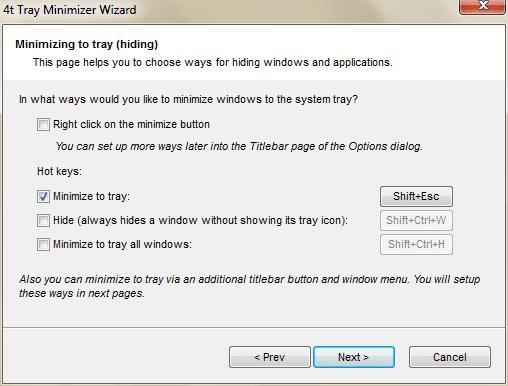 Minimizing Behaviour