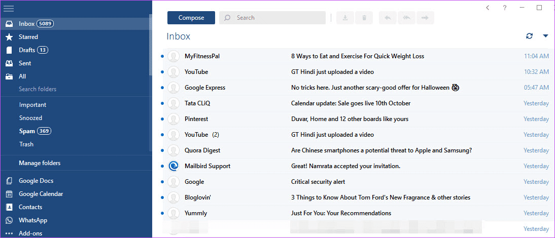 Mozilla Thunderbird Vs Mailbird 3