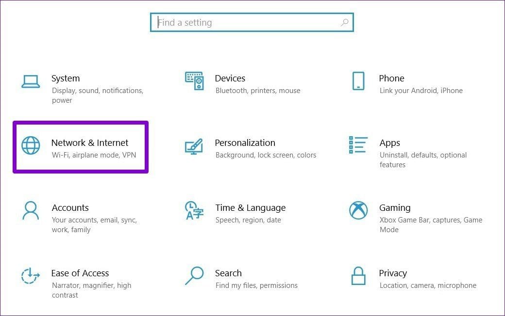 Network and Internet Settings