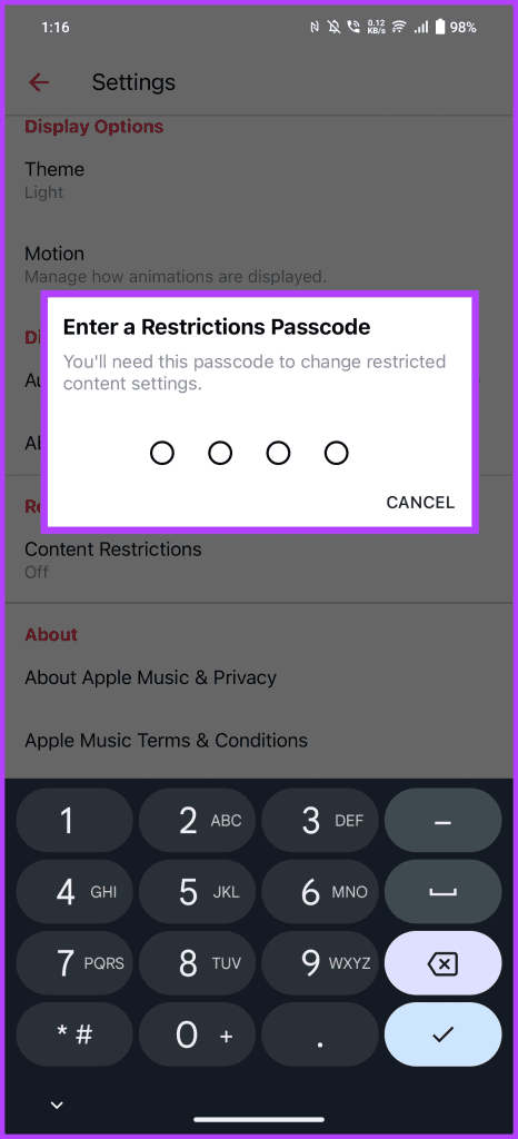 Choose any four-digit passcode of your choice