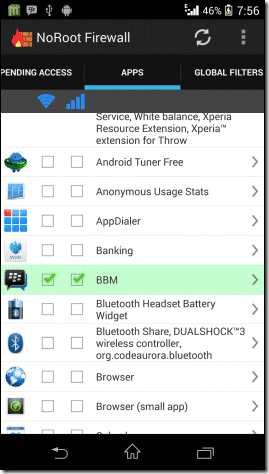 No Root Firewall App Access