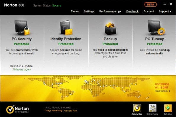 Norton Main Screen1