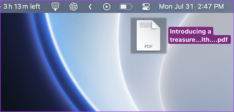 Note Exported as PDF on Mac