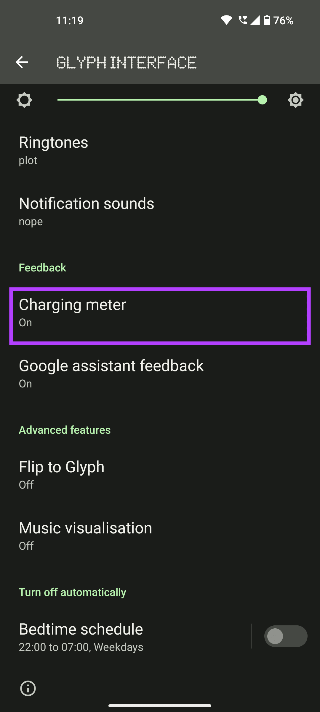 Charging meter