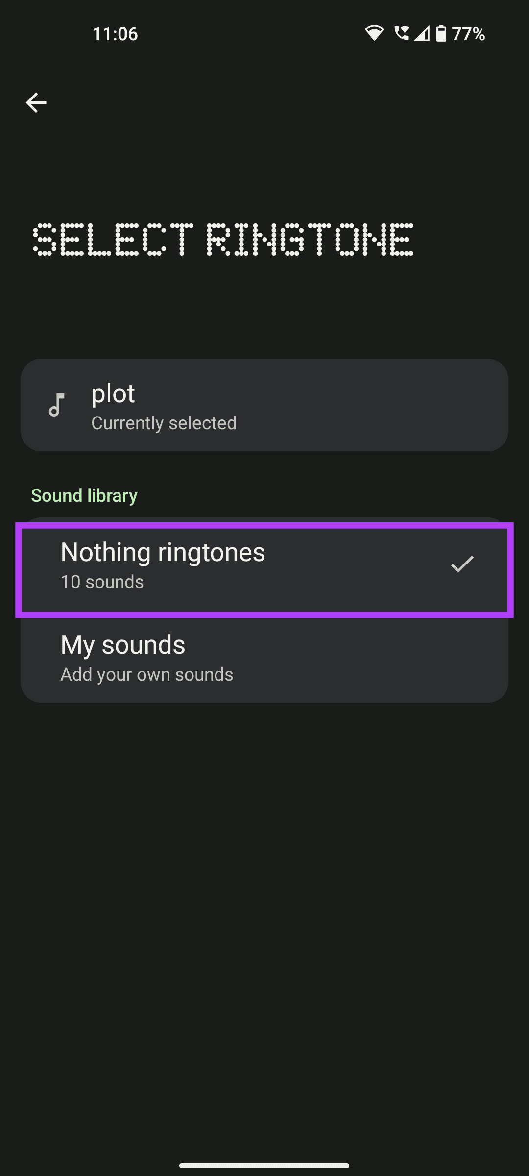 Nothing ringtones
