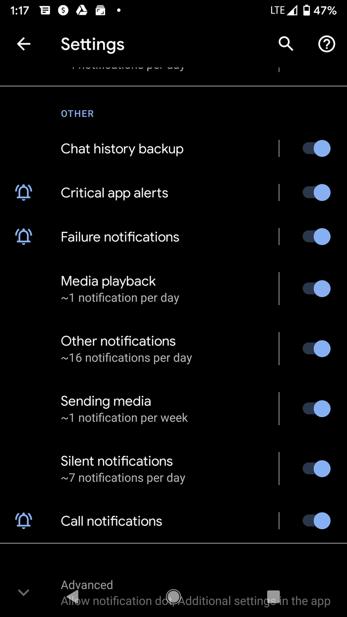 Notification channel