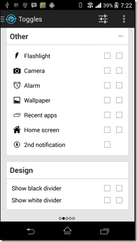 Notification Toggle Seperator