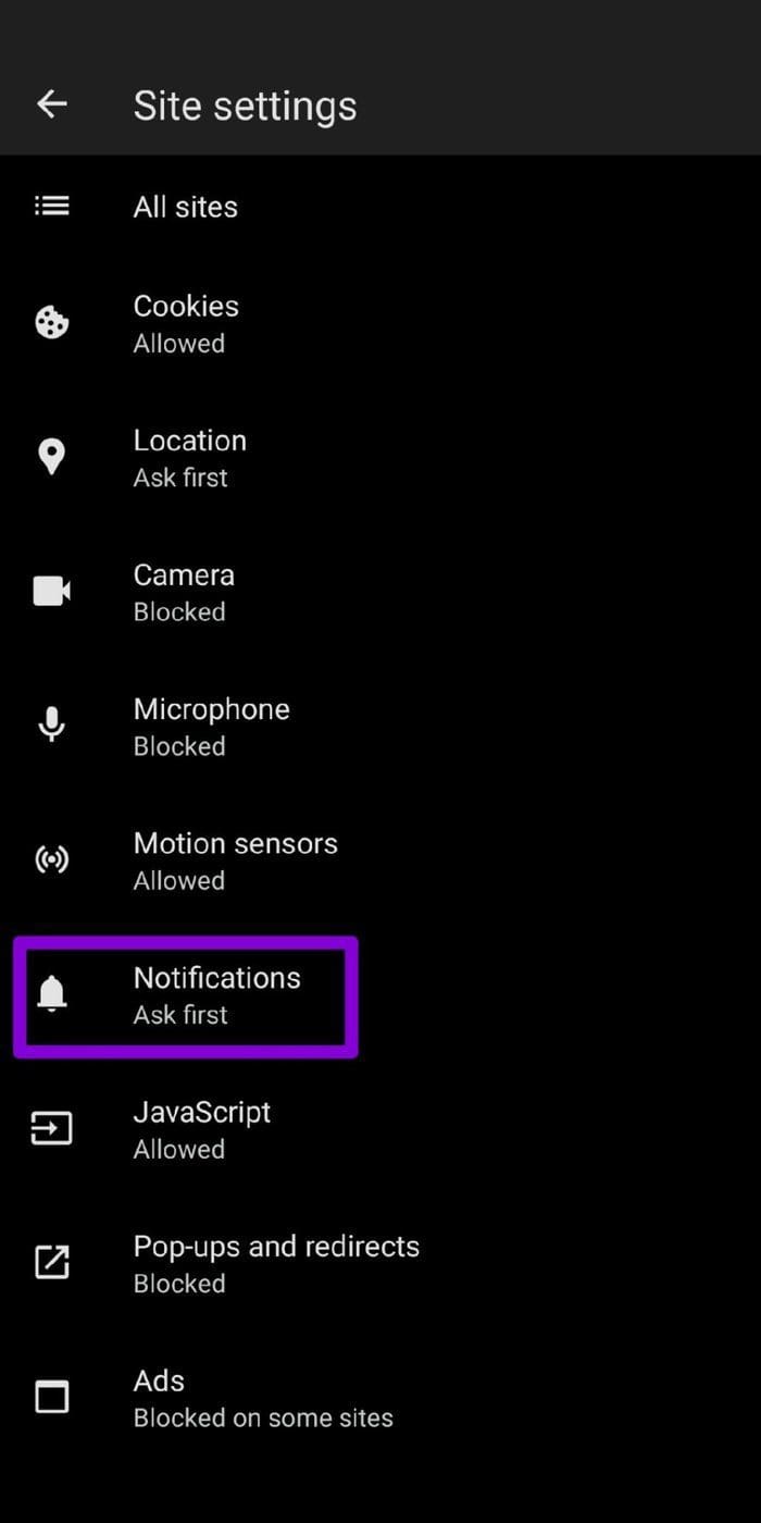 Notifications on Edge for Android