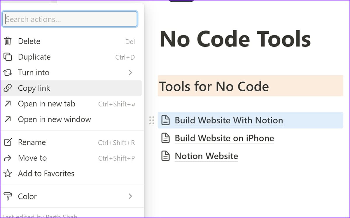 create backlinks in Notion