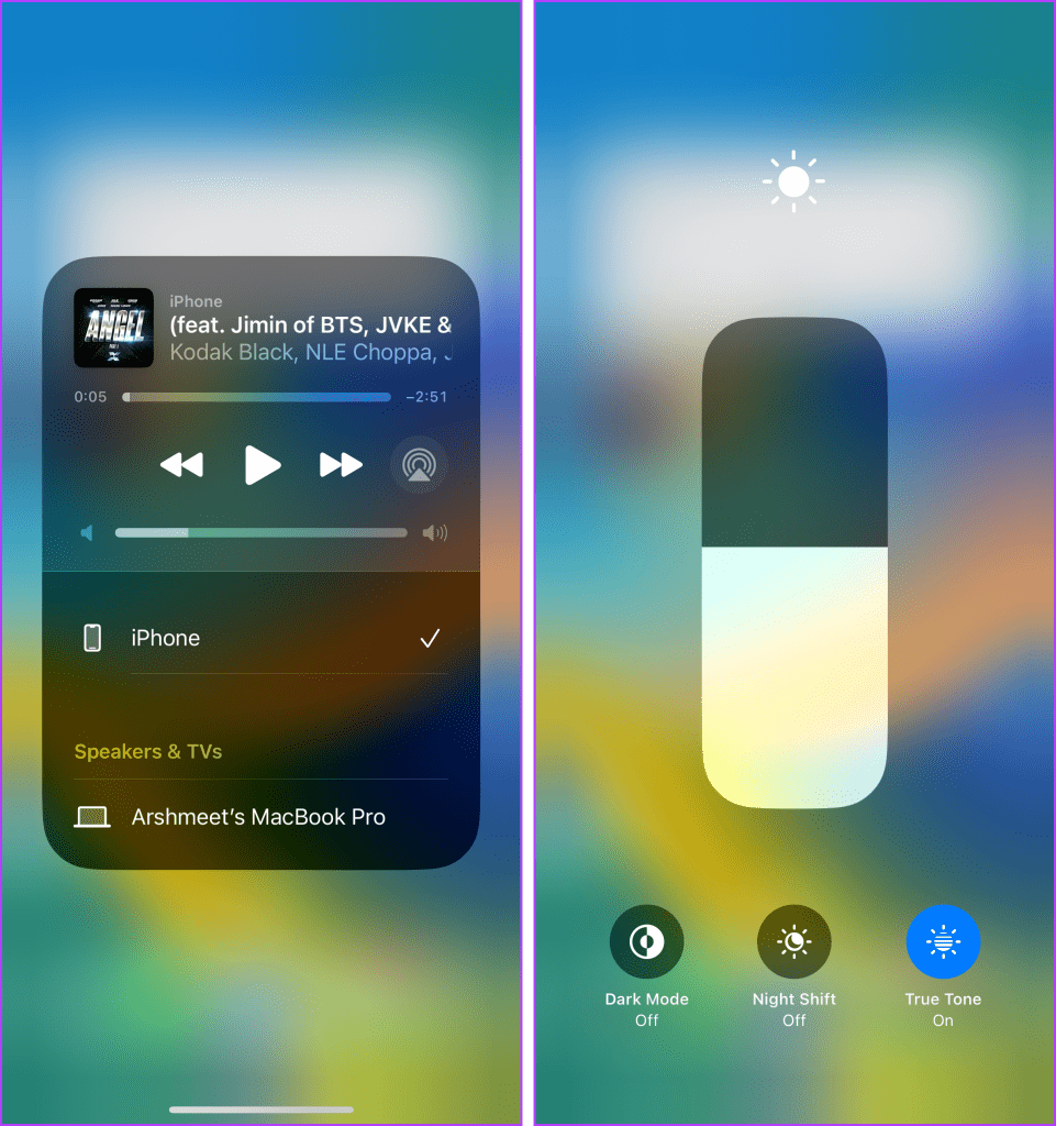 Audio controls and brightness control