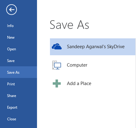Office13 Default Save