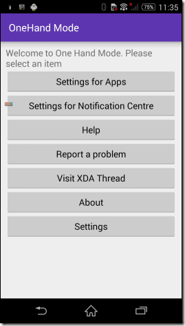 One Handed Operation On Android 1