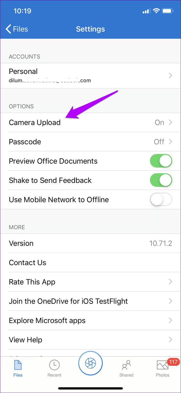 One Drive Camera Upload Iphone Not Working 13