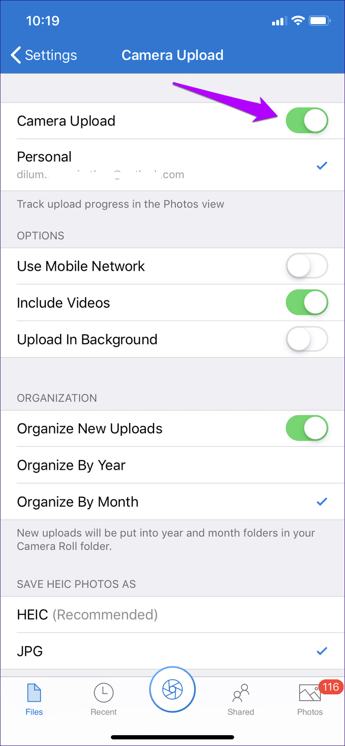One Drive Camera Upload Iphone Not Working 6