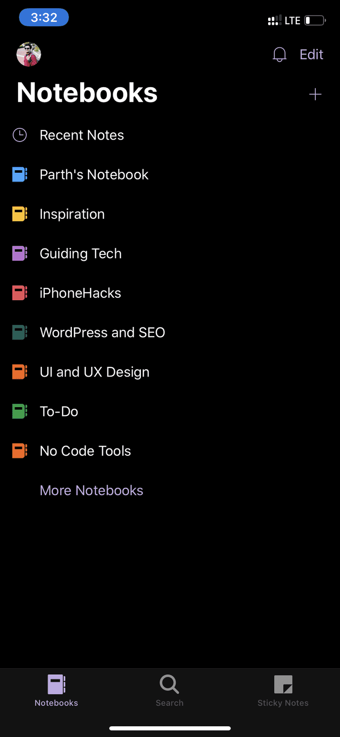 One Note UI