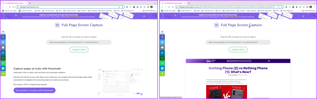 Full Page Screen Capture