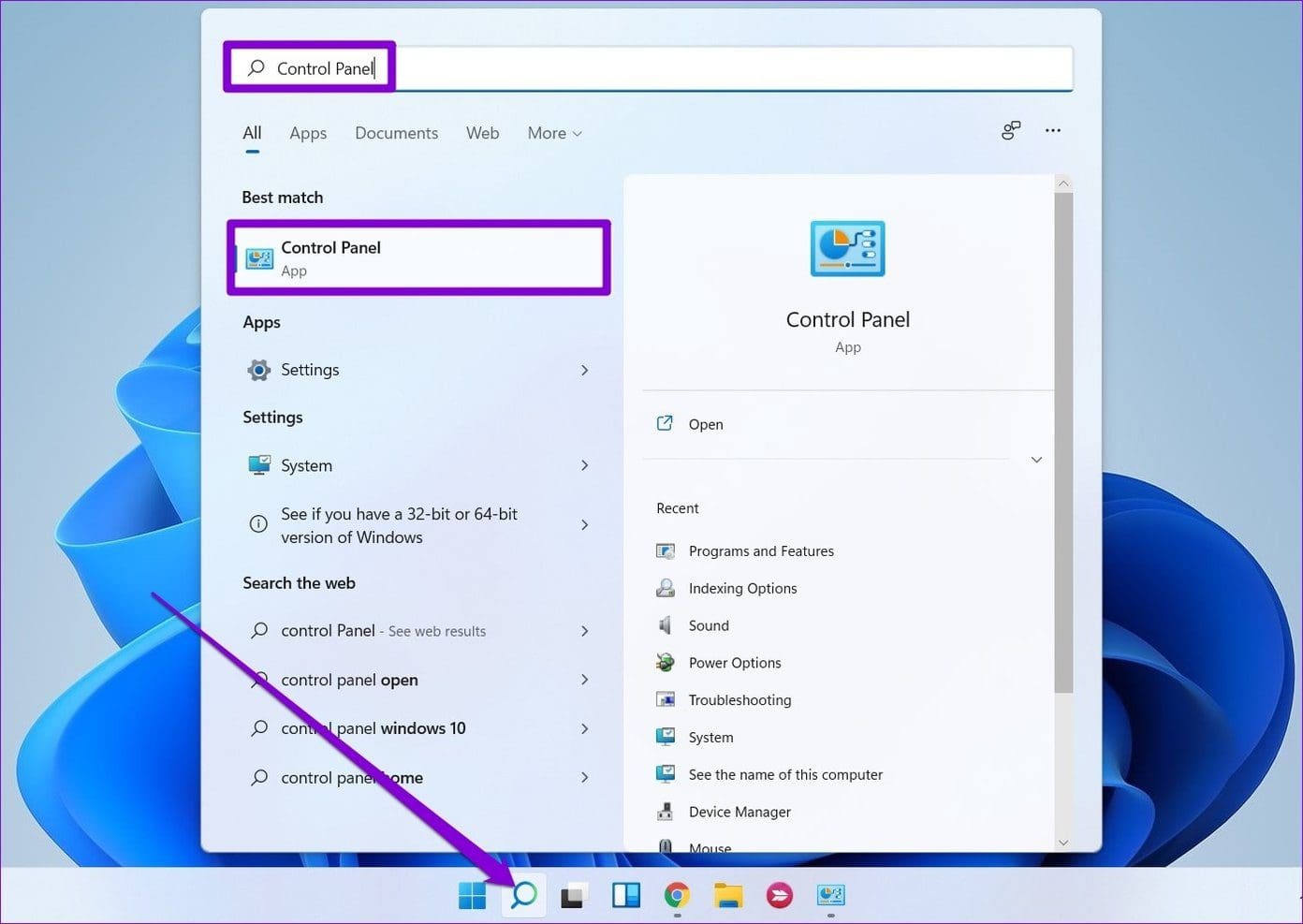 Open Control Pane