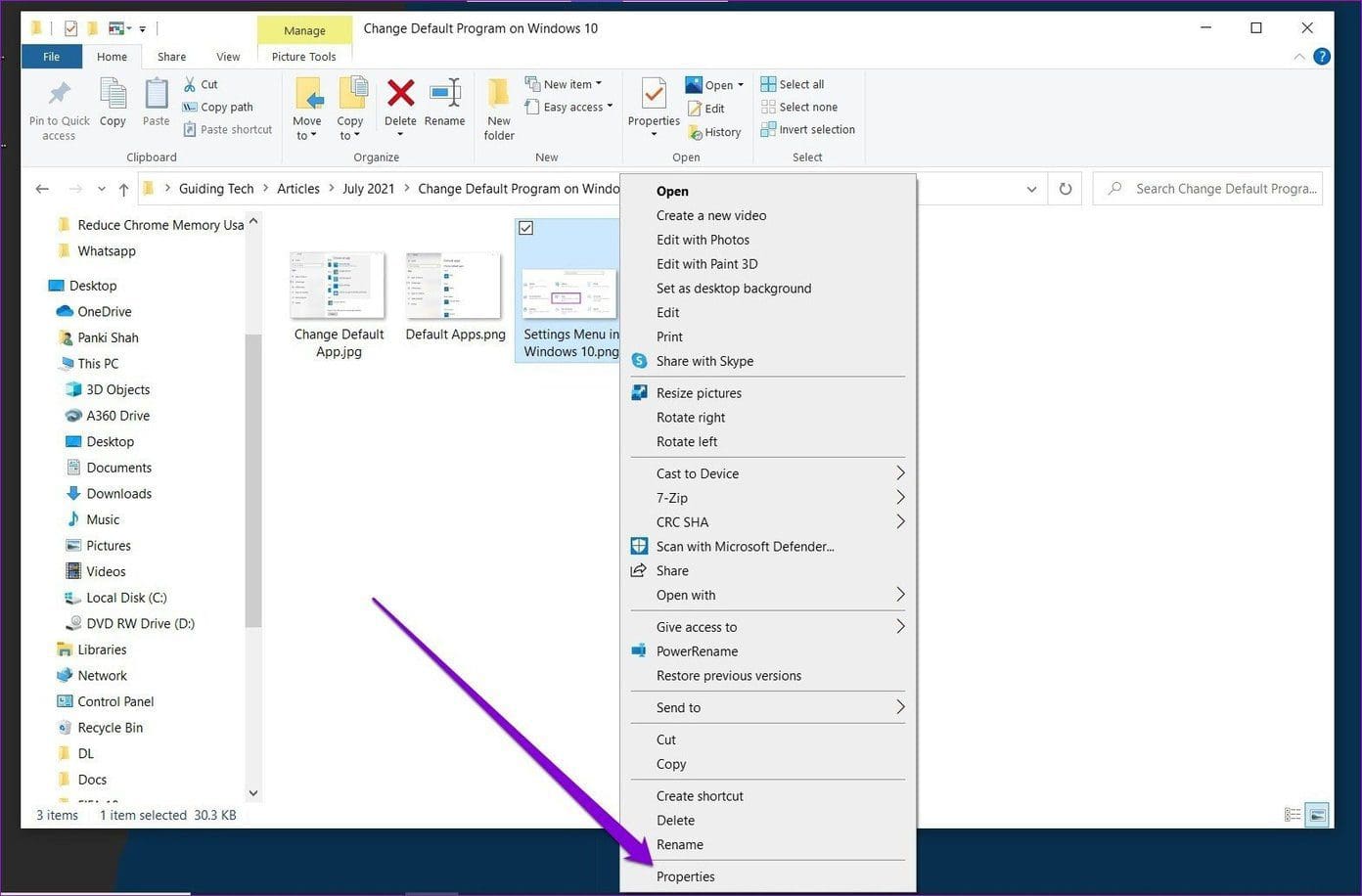 Open File Properties