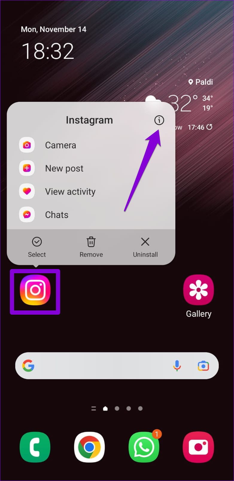 Open Instagram App Info