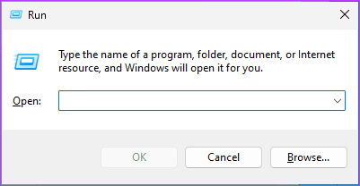 Press the 'Windows key + R' to open the Run command box