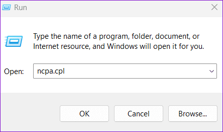 Open Network Connections on Windows