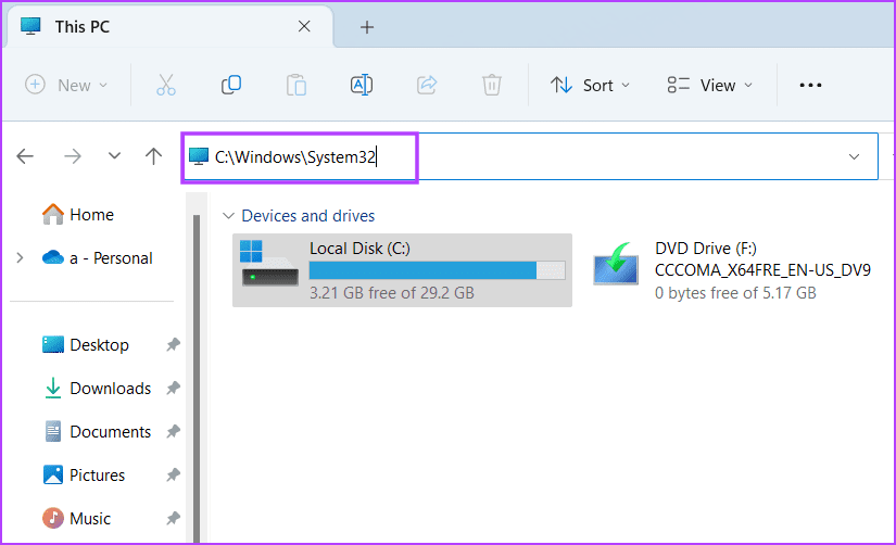 file explorer address bar