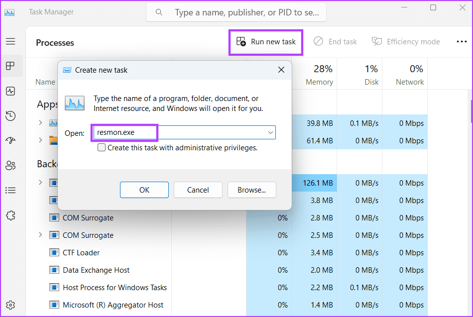 run new task in task manager